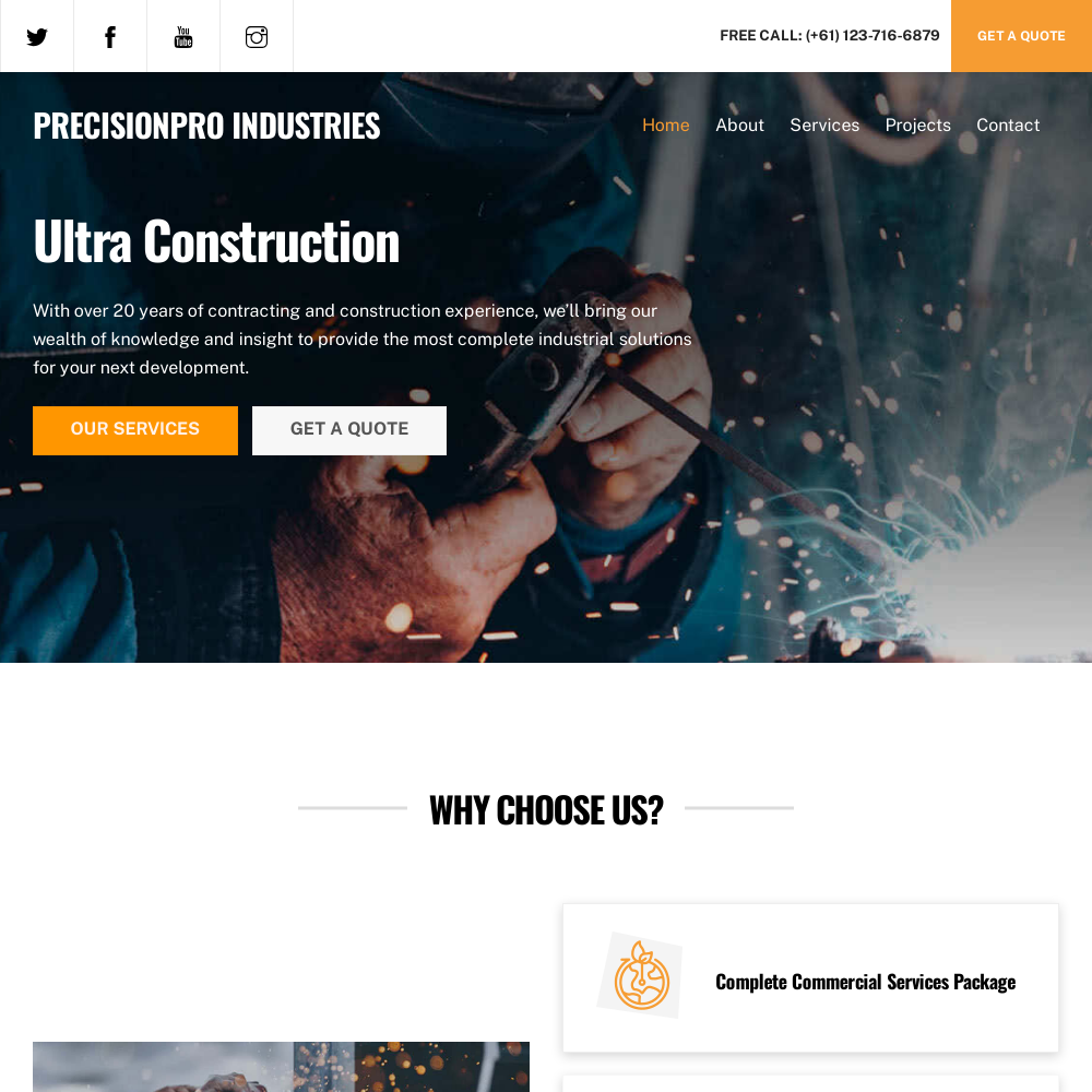 PrecisionPro - Bedrijfswebsite